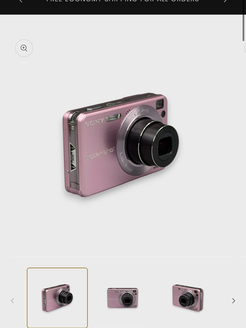 Sony Pink Cyber-shot Digital Camera with Carl Zeiss Lens